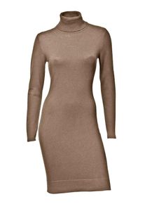 Heine, Damen Rolli-Kleid, Dunkelbeige