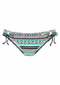 Lascana, Damen Bikinihose, Türkis / Schwarz / Weiß