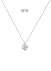 Elli, Damen Schmuckset 'Herz', Silber