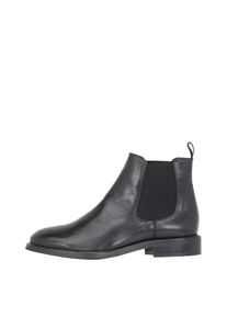 Bianco, Damen Leder Chelsea Ankle Boots, Schwarz
