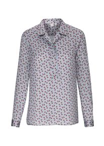 Seidensticker, Damen Schlupfbluse 'Schwarze Rose', Rauchblau / Karminrot