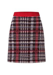 ONE MORE STORY, Damen Rock, Graumeliert / Rot / Offwhite
