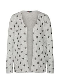 Street One, Damen Jacke, Hellgrau / Schwarz