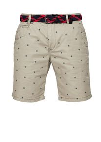 s.Oliver RED LABEL, Herren Shorts 'Plek Loose', Hellbeige / Taubenblau