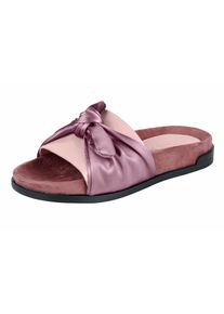 Heine, Damen Pantolette mit Schleifen-Optik, Beere / Rosa
