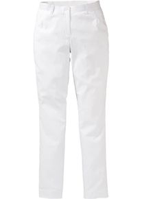 sheego Basic, Damen Bengalin-Stretch-Hose 'Die Schmale', Weiß