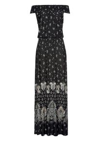 Boysen's BOYSEN'S, Damen Maxikleid, Braun / Schwarz / Wei&szlig;