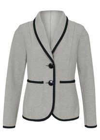 Heine, Damen Jerseyblazer, Grau / Schwarz