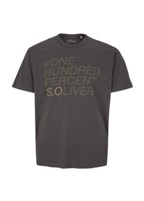s.Oliver RED LABEL, Herren Shirt, Dunkelgrau / Khaki / Oliv