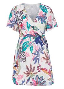 Only, Damen Kleid, Türkis / Braun / Pink / Weiß
