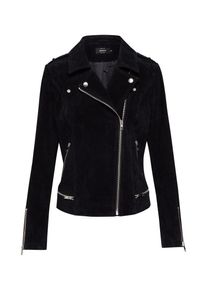 Only, Damen Lederjacke 'LUX SUEDE', Schwarz