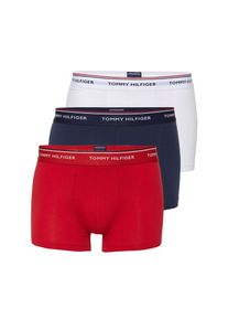 Tommy Hilfiger Underwear, Herren Boxer (3 St&uuml;ck) mit gestreiftem Webbund, Navy / Rot / Wei&szlig;