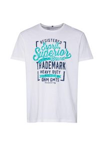 Esprit, Herren Shirt, Türkis / Weiß