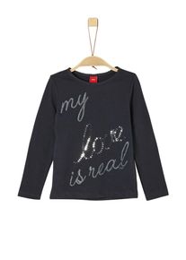 s.Oliver Junior, M&auml;dchen Longsleeve, Nachtblau / Silber