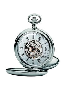 Regent Uhren REGENT, Herren Taschenuhr, Silber