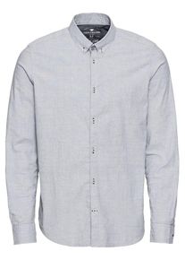 Tom Tailor, Herren Hemd 'floyd fil a fil stretch shirt', Hellblau