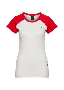 G-Star Raw, Damen Shirt, Hellrot / Naturwei&szlig;