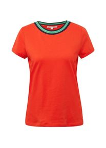 Tom Tailor Denim, Damen T-Shirt, Nachtblau / Apfel / Orangerot