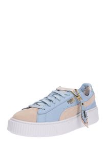 Puma, Damen Plattform-Sneakers 'Basket', Beige / Hellblau