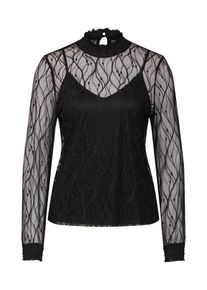 Only, Damen Shirt 'LEILA L/S TOP JRS', Schwarz