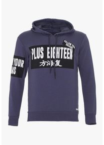 PLUS EIGHTEEN, Herren Kapuzenpullover, Dunkellila