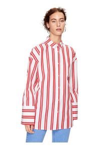 EDITED, Damen Shirt 'Tomi', Rot / Weiß