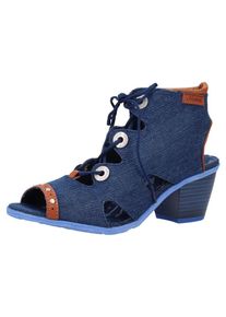 Mustang, Damen Sandalen, Blue Denim / Cognac