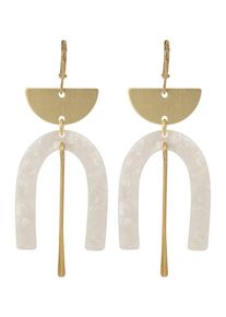 Fräulein Wunder Fräulein Wunder, Damen Ohrhänger 'Aymee', Gold / Offwhite