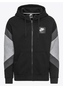 Nike Sportswear, Herren Sweatjacke 'M NSW NIKE AIR HOODIE FZ FLC', Grau / Schwarz
