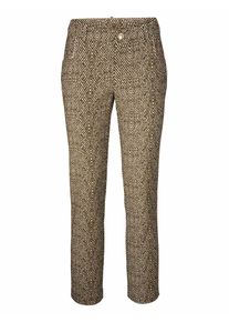 Heine, Damen Jacquardhose, Beige / Sand