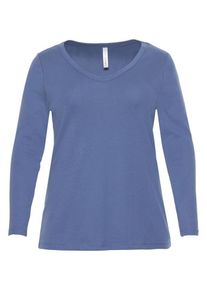 sheego Casual, Damen Longshirt, Rauchblau