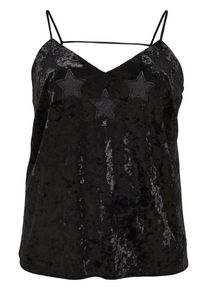 Only Carmakoma, Damen Samt Top, Schwarz