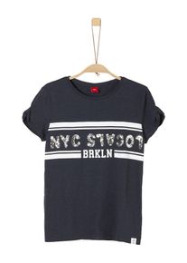 s.Oliver Junior, Mädchen Shirt, Nachtblau / Weiß