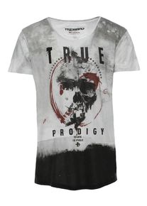 Trueprodigy, Herren T-Shirt, Grau / Kirschrot / Schwarz