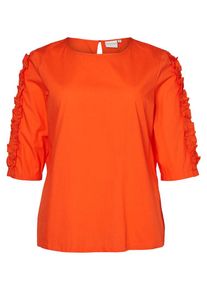 JUNAROSE, Damen Bluse, Orangerot