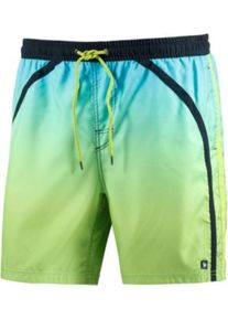 Bruno Banani, Herren Glassy Badeshorts , Türkis / Grün