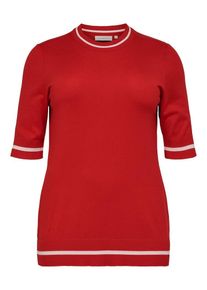 Only Carmakoma, Damen Shirt, Rot / Weiß
