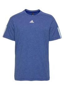 adidas Performance, Herren Funktionsshirt 'ID Stadium 3Stripes Tee', Blaumeliert / Weiß