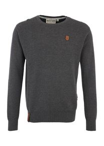 Naketano, Herren Pullover 'Zapzarap Zip Zap', Dunkelgrau