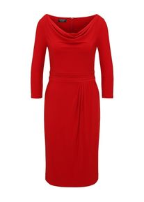 Apart, Damen Jerseykleid mit Wasserfallkragen, Knallrot
