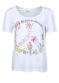 grace, Damen T-Shirt, Wei&szlig;