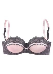 Lascana, Damen Balconnet-BH, Graphit / Rosa