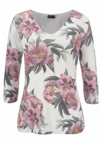 Laura Scott, Damen Shirt, Gr&uuml;n / Rosa / Wollwei&szlig;