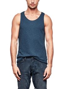 Q/S Designed By, Herren Slub Yarn-Tanktop, Blue Denim