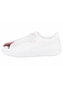 Puma, Damen Sneaker &raquo;Basket Platform Metallic&laquo;, Rosegold / Wei&szlig;