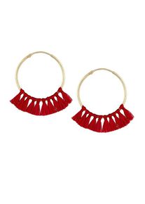 Elli, Damen Ohrringe, Gold / Rot