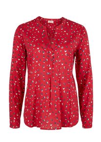 TRIANGLE, Damen Bluse, Graphit / Rot / Wei&szlig;