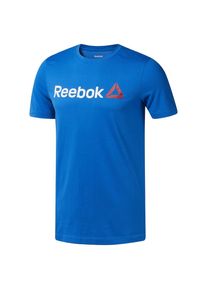 Reebok, Herren T-Shirt 'Reebok LINEAR', Himmelblau / Rot / Wei&szlig;