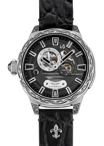 HAEMMER, Damen Automatikuhr 'Dark Moon, RD-100', Schwarz / Silber