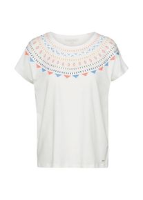 Tom Tailor Denim, Damen Shirt, Hellblau / Dunkelorange / Offwhite
